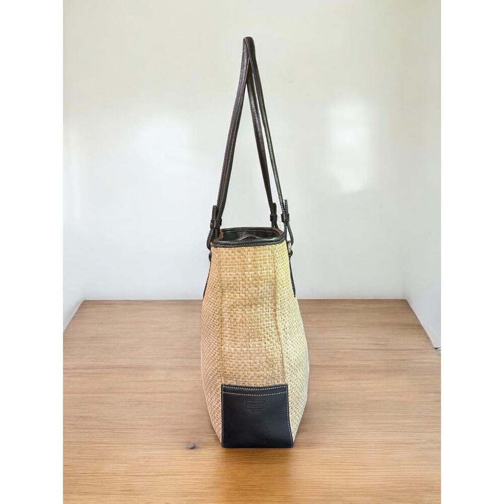 Vintage Coach 8157 Straw Cabana Lunch Tote - Picture 3 of 14